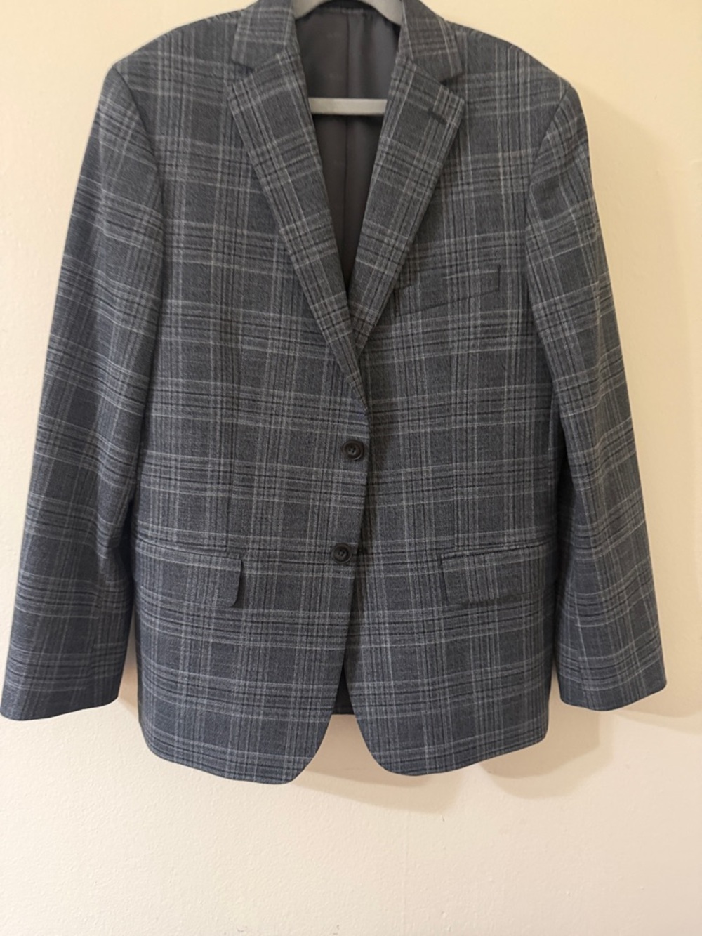 Michael Kors Gray Plaid Sport Coat - Two-Button Blazer